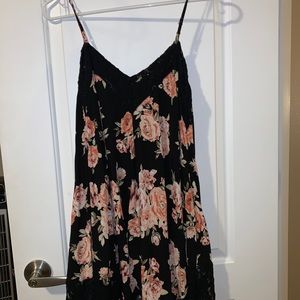 Forever 21 black floral dress